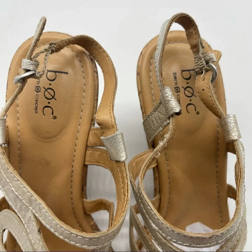 b.o.c. wedge sandals Sz 10M